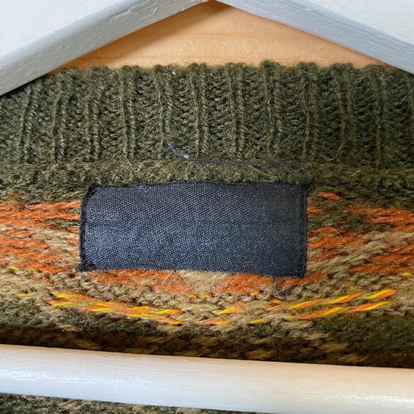 Vintage Alpaca Wool Jumper Chunky Knit Grandad Large - Picture 2 of 8